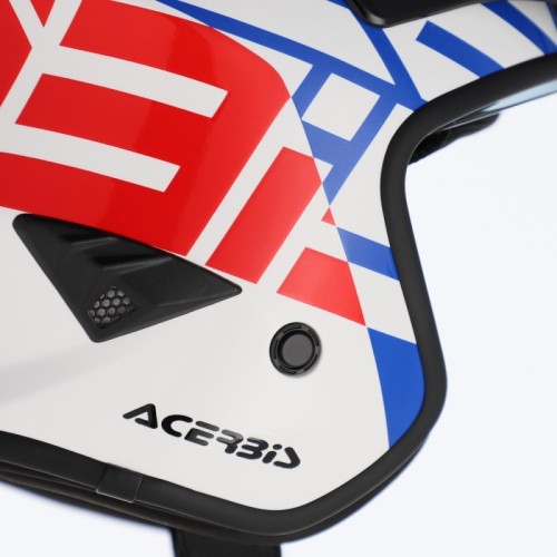 casco acerbis jet aria graphic sport 22 06 color blanco azul y rojo glossy 0026602 034