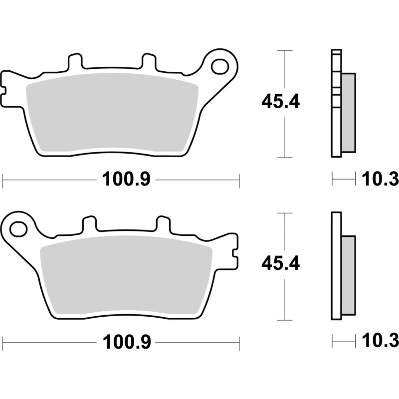 pastillas de freno traseras brembo 07ya60sp sinterizadas 100 9 x 45 7 x 10 mm