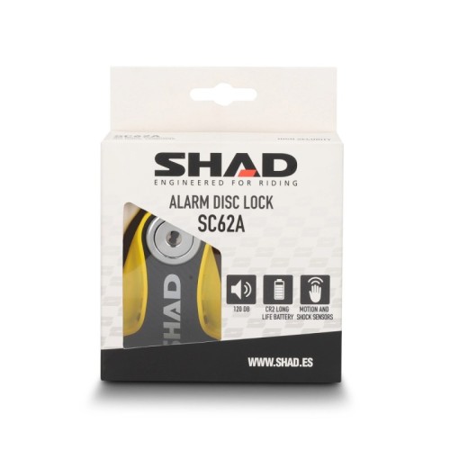 antirrobo de disco shad c0s6203a con alarma sc62a amarillo