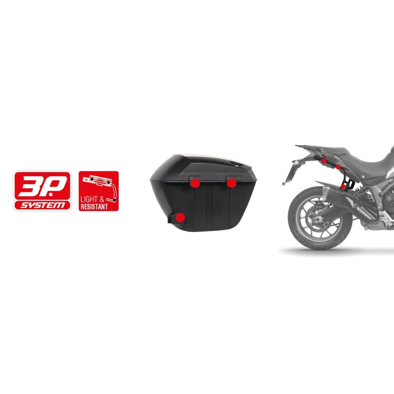 maletas moto laterales shad sh23 negro d0b23100
