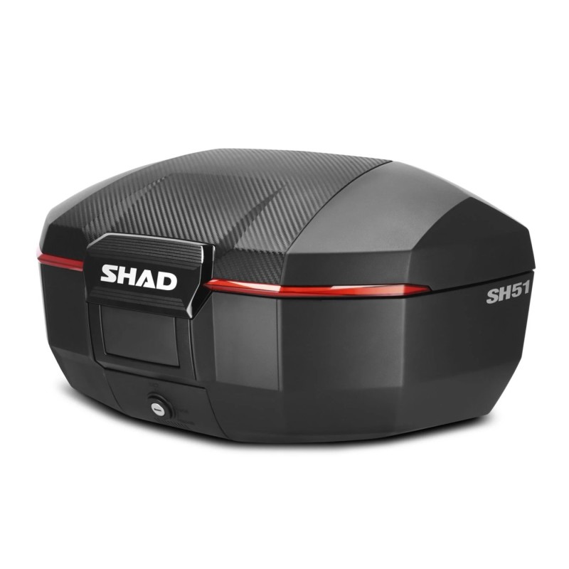 top case moto shad sh51 carbono d0b51106 baul trasero 51 litros