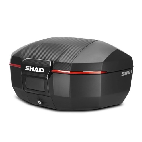top case moto shad sh51 carbono d0b51106 baul trasero 51 litros