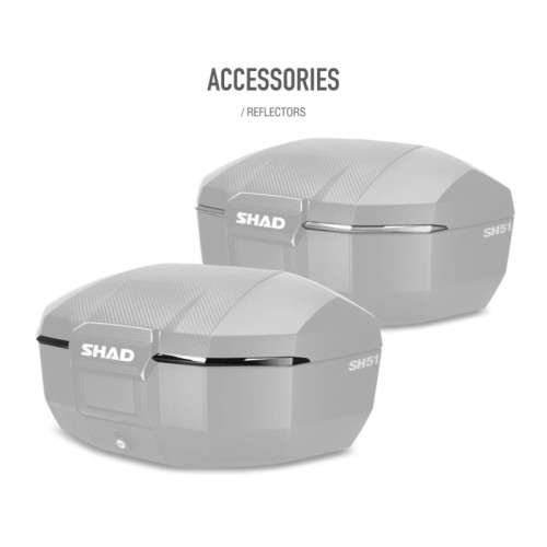 top case moto shad sh51 carbono d0b51106 baul trasero 51 litros