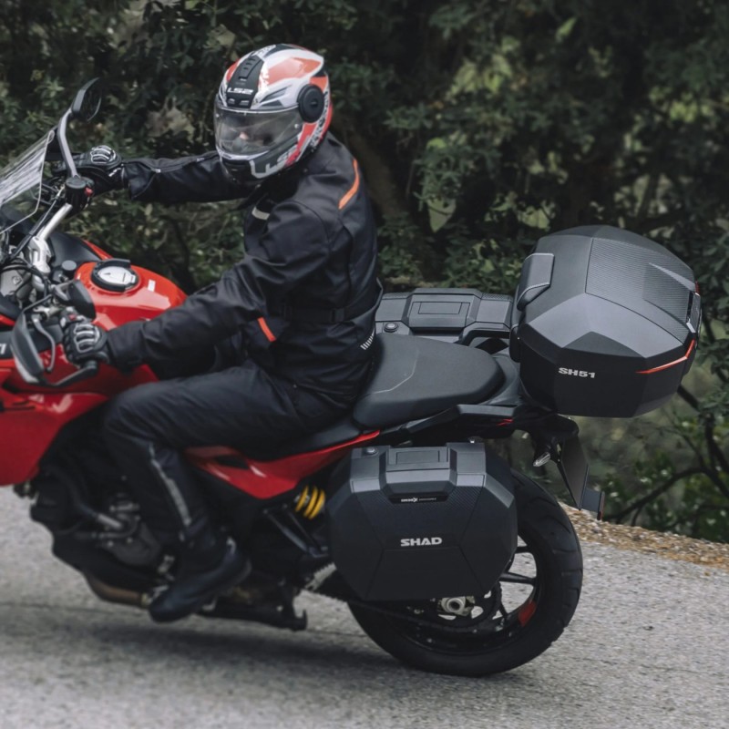 top case moto shad sh51 carbono d0b51106 baul trasero 51 litros
