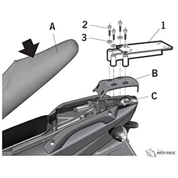 fijacion shad para maleta superior moto gilera runner 50sp vx g0rn56st 2
