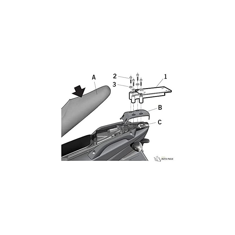 fijacion shad para maleta superior moto gilera runner 50sp vx g0rn56st