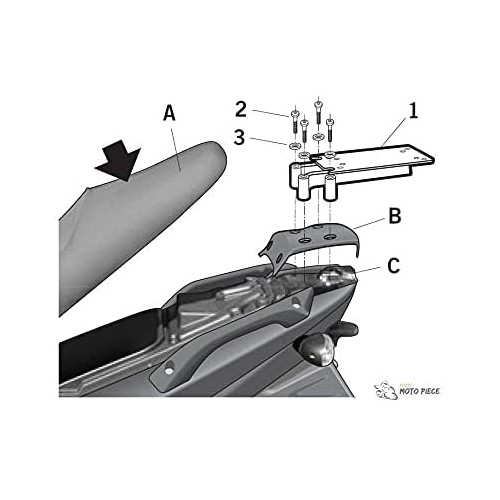 fijacion shad para maleta superior moto gilera runner 50sp vx g0rn56st