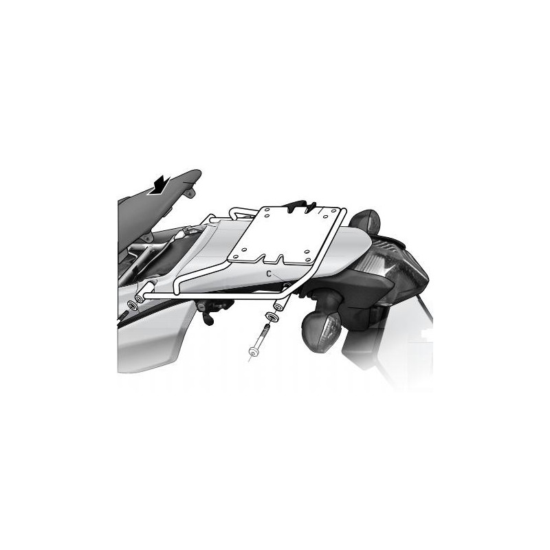 fijacion superior shad para maleta moto honda crf 250l h0cr22st