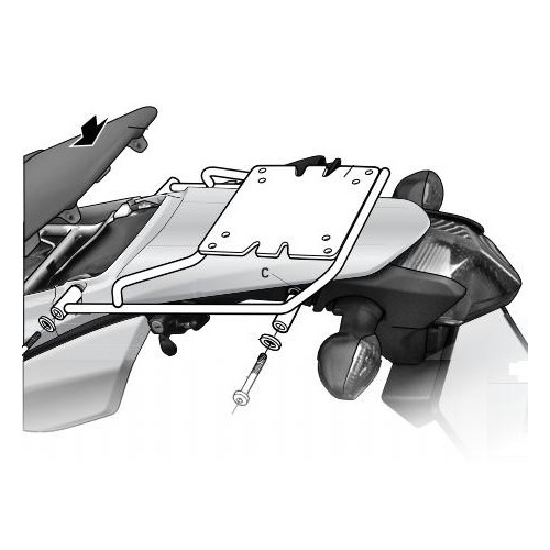 fijacion superior shad para maleta moto honda crf 250l h0cr22st