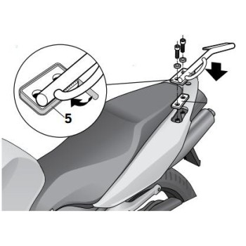 fijacion superior shad para maleta moto honda vfr 800 vte h0vf82st