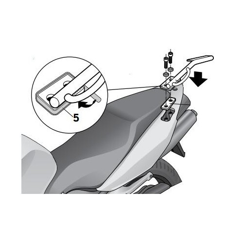 fijacion superior shad para maleta moto honda vfr 800 vte h0vf82st