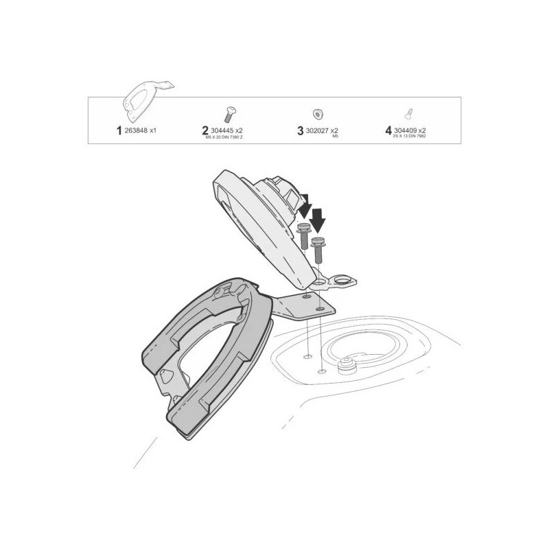 anclaje click system shad para bolsa de deposito kawasaki kle k016cs
