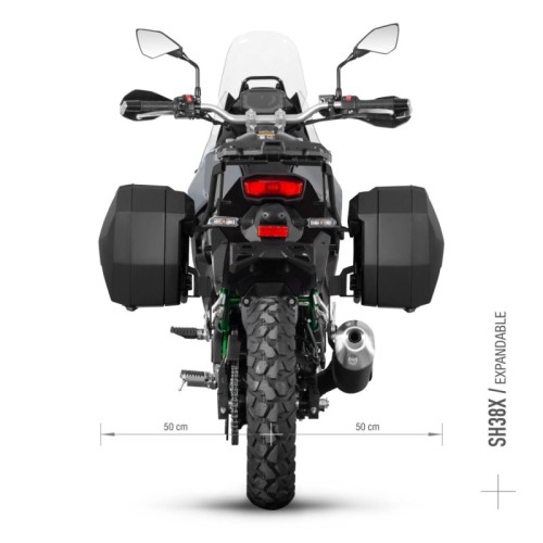 soporte lateral 3p system shad para kawasaki kle 500 modelo 2026 k0kl56if