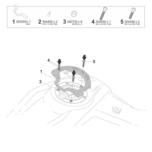 fijacion de bolsa de deposito shad click system m011cs para morbidelli