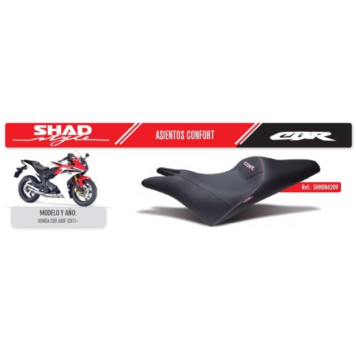 asiento confort shad para moto honda cbr 600f 2011 2012 shh0b6201