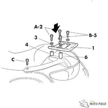 fijacion shad para baul para honda deauville nt650v negro h0n68t