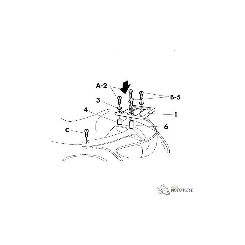 fijacion shad para baul para honda deauville nt650v negro h0n68t