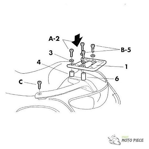 fijacion shad para baul para honda deauville nt650v negro h0n68t