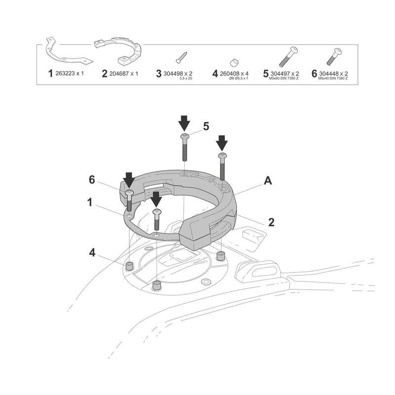 fijacion bolsa deposito click system bmw r1300gs adventure w012cs