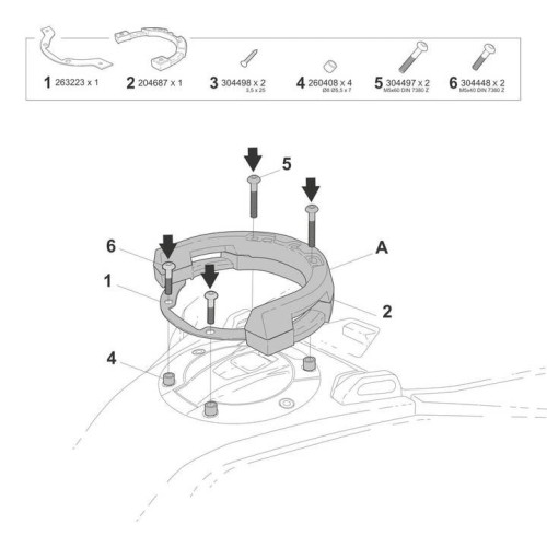 fijacion bolsa deposito click system bmw r1300gs adventure w012cs