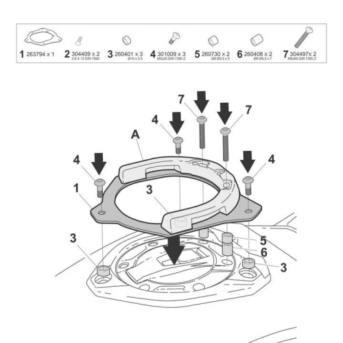 fijacion click system bmw r1300r rs shad w015cs