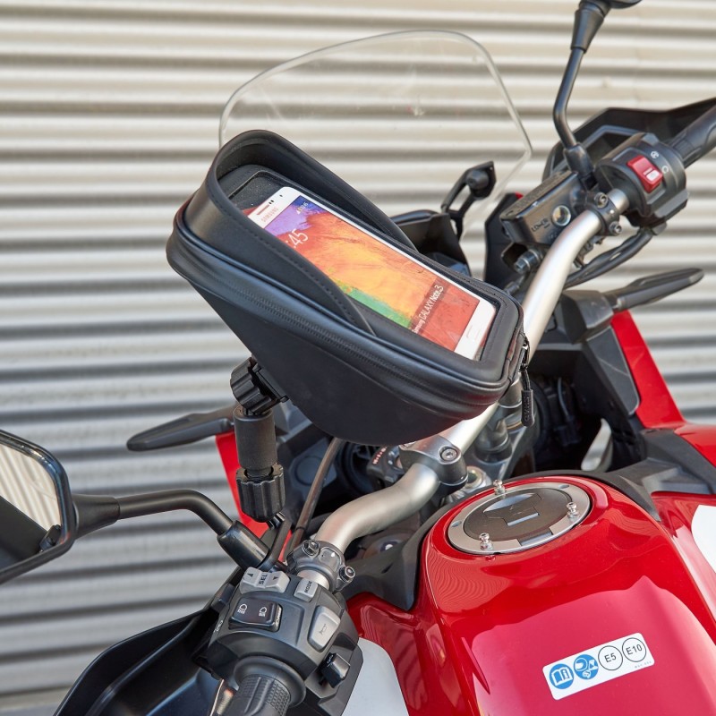 soporte retrovisor smartphone sg76 con bolsillo 180 x 90 mm