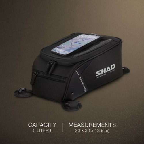 bolsa deposito imanes shad x0sl121m sl12m 5 litros para moto