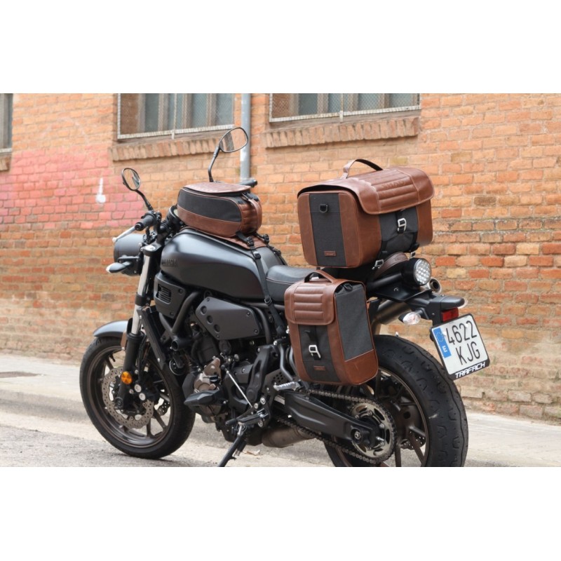 bolsa sillin moto shad acabado piel cafe racer x0sr28