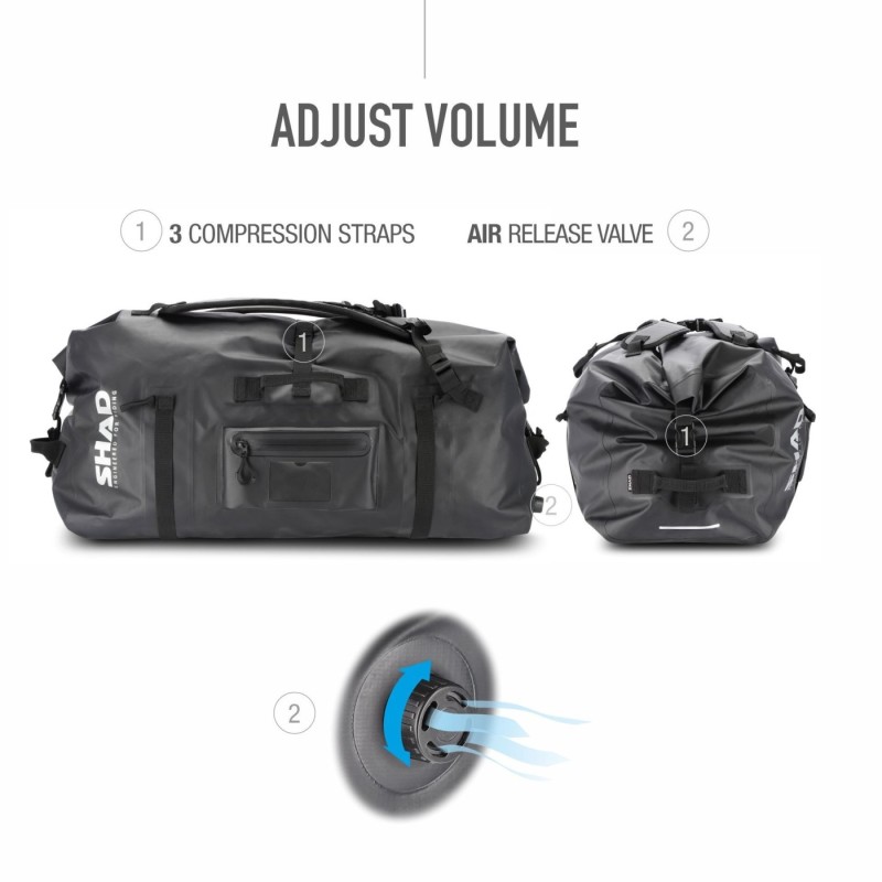mochila trasera impermeable shad x0sw80 70 l 700 350 310 mm