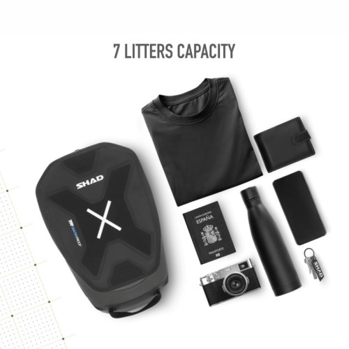 bolsa de deposito moto shad x0tr10cl terra tr10cl impermeable 7 litros