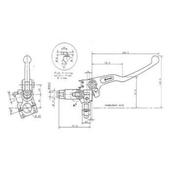bomba de freno delantera brembo 10505310 ps16 negra con maneta negra 2