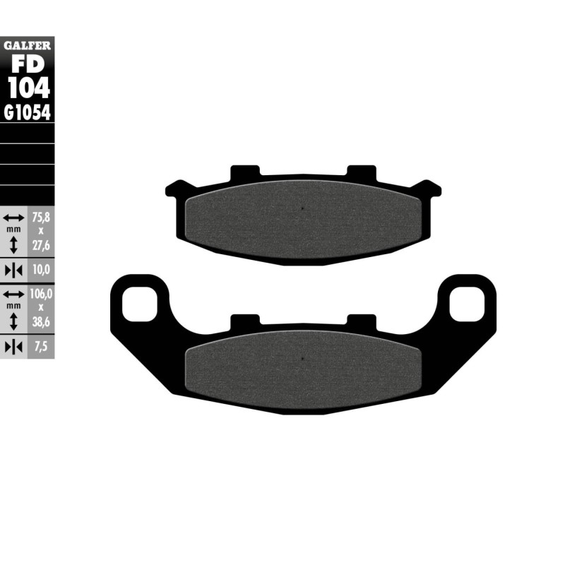pastillas de freno moto galfer semi metal fd104g10