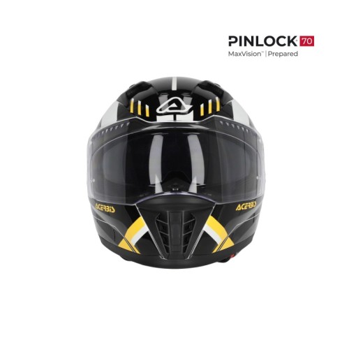 casco integral acerbis homologacion 22 06 negro y amarillo 0026016 318 talla s