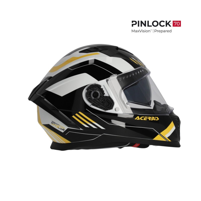 casco integral acerbis homologacion 22 06 negro y amarillo 0026016 318 talla s