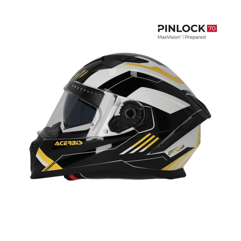 casco integral acerbis homologacion 22 06 negro y amarillo 0026016 318 talla s
