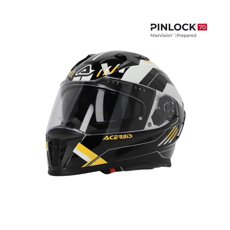 casco integral acerbis homologacion 22 06 negro y amarillo 0026016 318 talla s