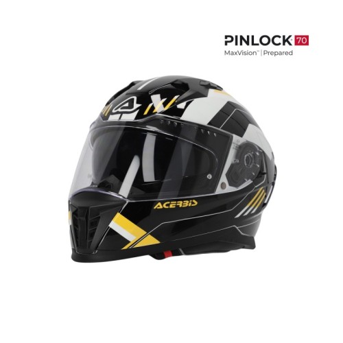 casco integral acerbis homologacion 22 06 negro y amarillo 0026016 318 talla s