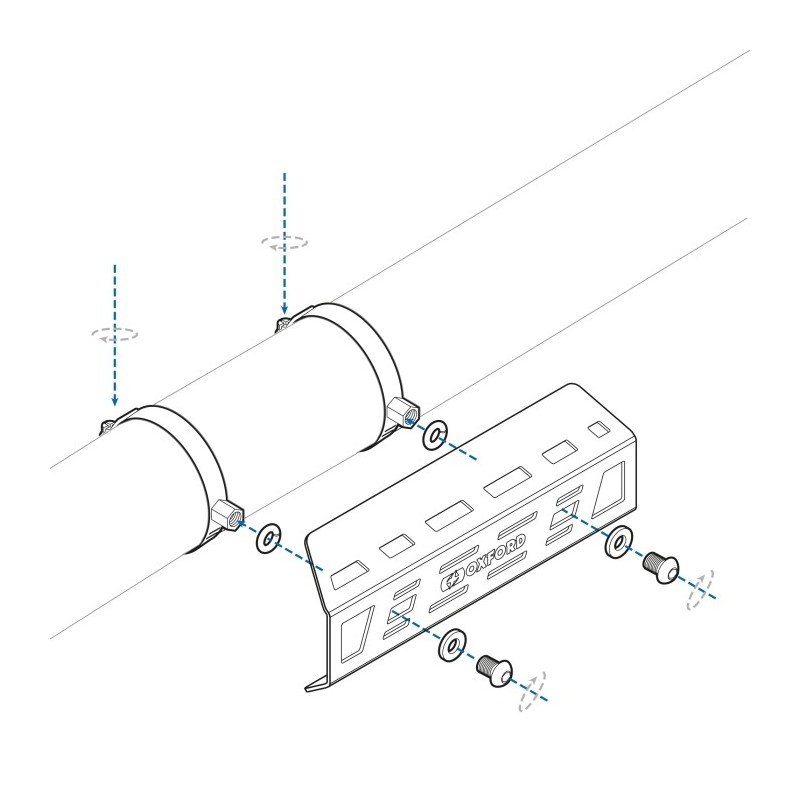 protector termico de escape oxford ox642 adventure acero inoxidable