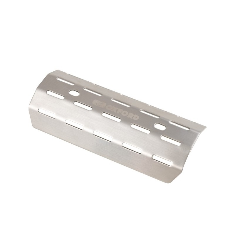 protector termico de escape oxford ox878 scrambler acero inoxidable