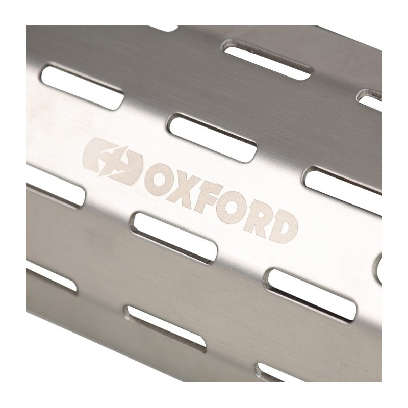 protector termico de escape oxford ox878 scrambler acero inoxidable