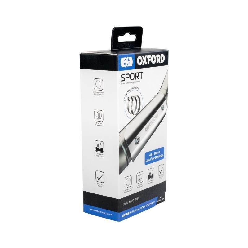 protector termico de escape oxford ox879 sport acero inoxidable