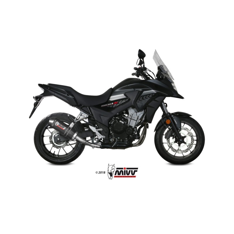 silencioso mivv oval carbono c tapa carbono honda cb 500 x 2017 20 h 067 l3c