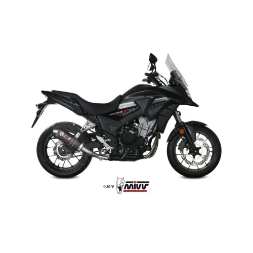 silencioso mivv oval carbono c tapa carbono honda cb 500 x 2017 20 h 067 l3c