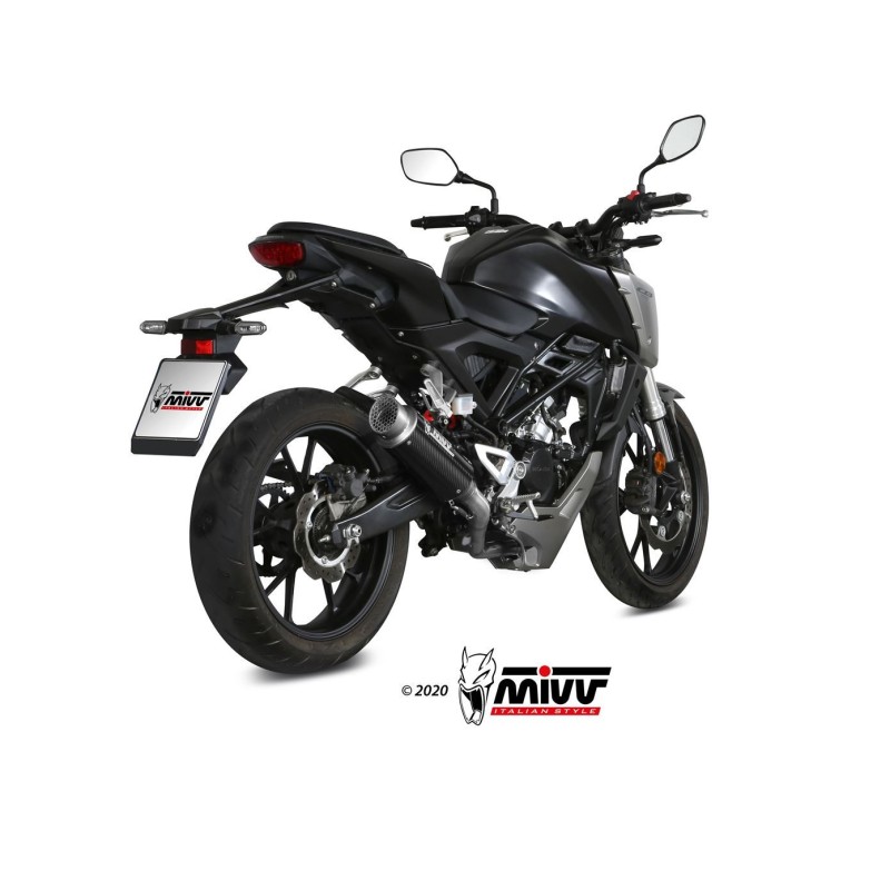 escape completo mivv 1x1 gp pro carbono honda cb 125 r 2018 20 h 074 l2p