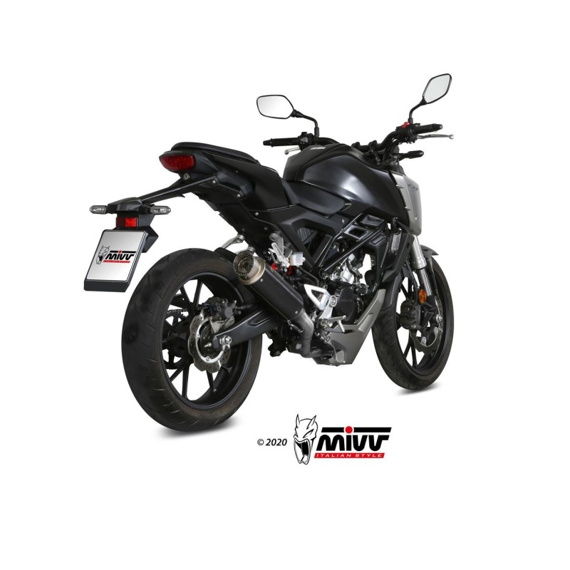 escape completo mivv 1x1 gp pro black honda cb 125 r 2018 20 h 074 lxbp
