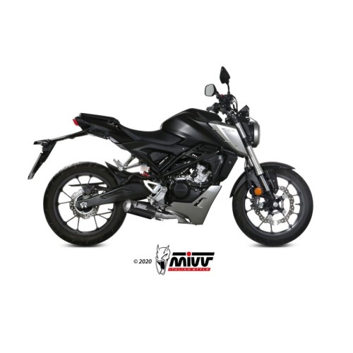 escape completo mivv 1x1 mk3 carbono honda cb 125 r 2018 20 h 076 sm3c