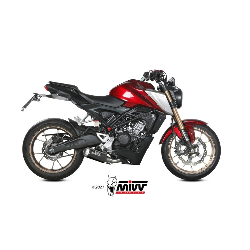escape completo mivv 1x1 mk3 carbono honda cb 125 r 2021 24 h 078 sm3c