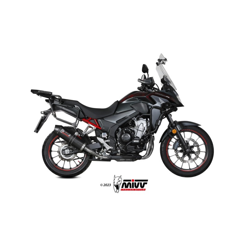 silencioso mivv oval carbono c tapa carbono honda cb 500 x 2021 25 h 084 l3c