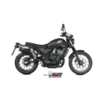 silencioso mivv hr 1 black con tapa en carbono honda cl 500 2023 24 h 090 lh1bc 2