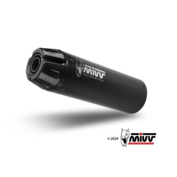 silencioso mivv hr 1 black con tapa en carbono larga honda cl 500 2023 24 h 090 lh1bg
